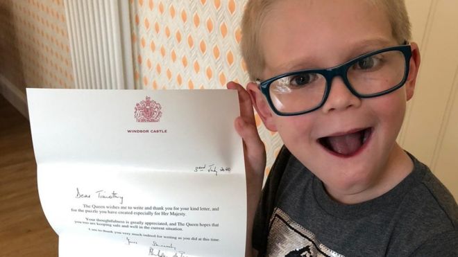 Timothy Madders letter to the Queen with response