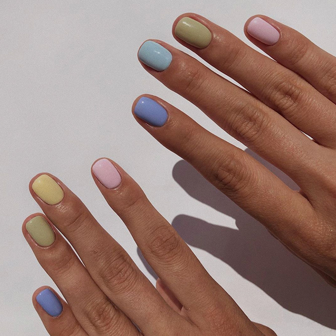 Pastel nail art trend