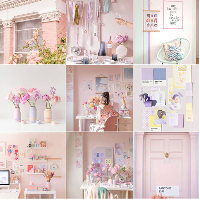 instagram pastel pink aesthetic
