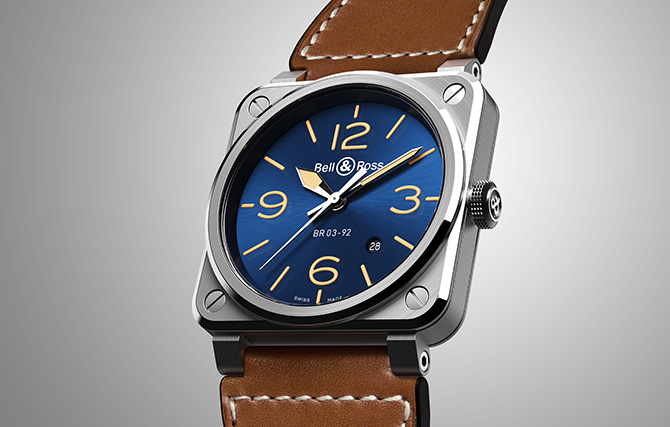 The Bell & Ross BR 03-92 Blue Golden Heritage is a vision in blue, gold and steel (фото 3)