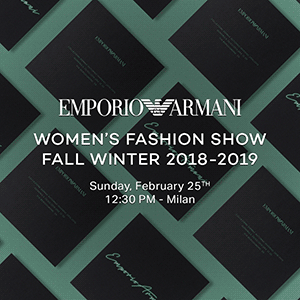 Watch the Emporio Armani AW18 livestream here Watch the Emporio Armani AW18 livestream here