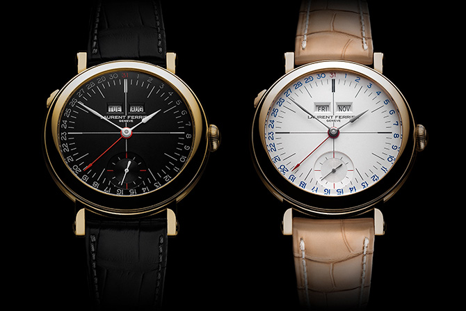 Laurent Ferrier Galet Annual Calendar School Piece Opaline Black and White