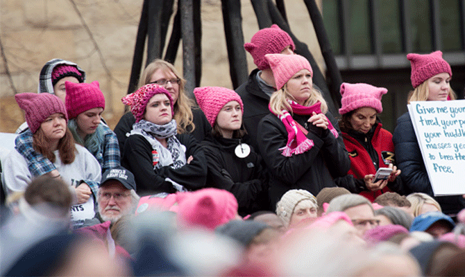 Pink Hats made a statement at the #MeToo Women's March in 2019