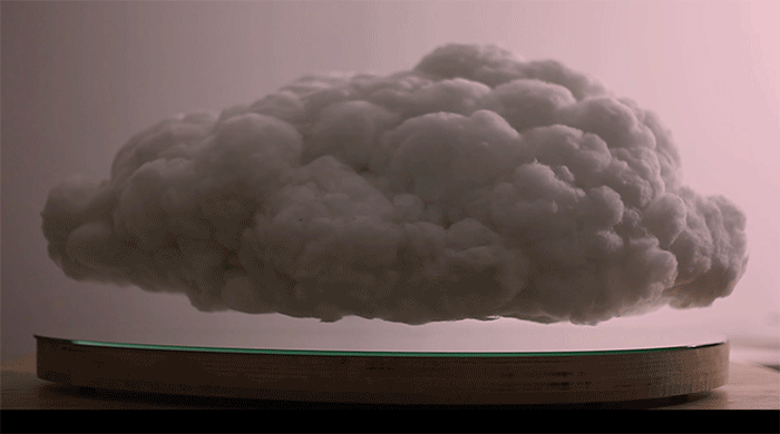 This Bluetooth speaker is shaped like a storm cloud, and it floats This Bluetooth speaker is shaped like a storm cloud, and it floats