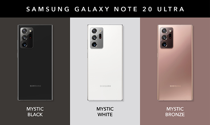 samsung galaxy note 20 ultra colours