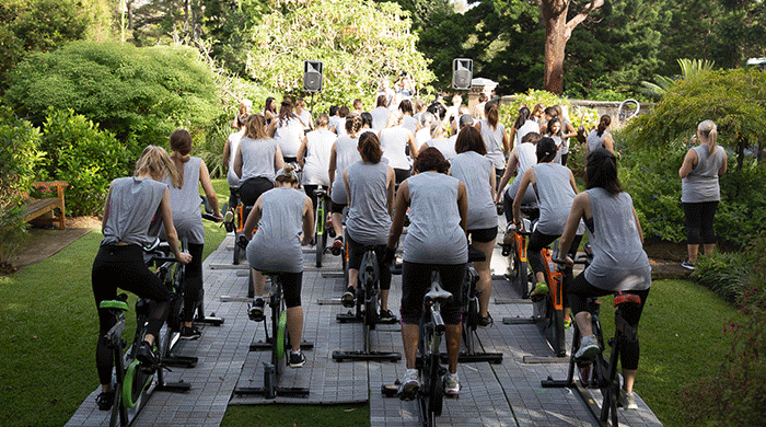 I joined a spin class in Sydney for the new Triaction by Triumph sports bra launch