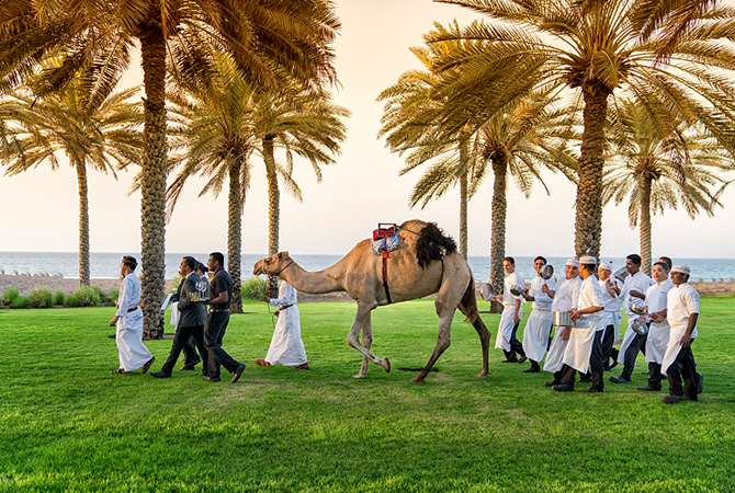 The Chedi Muscat camel dinner