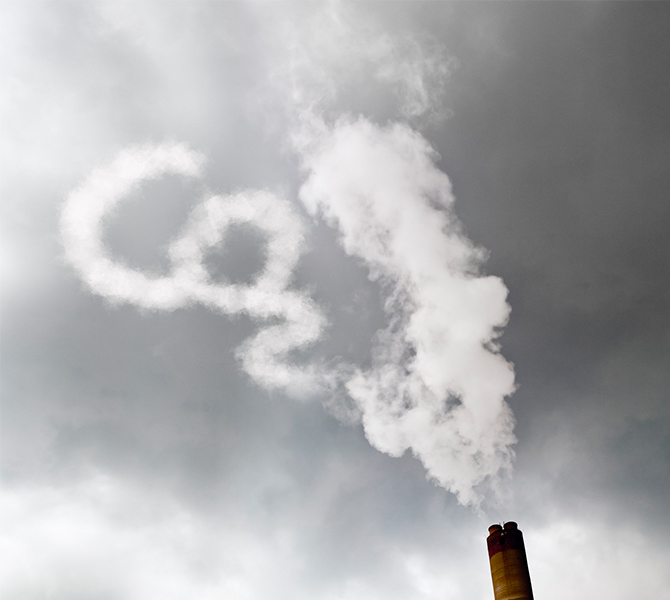 Carbon dioxide emission from factory