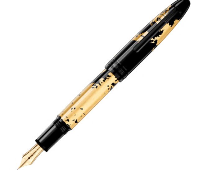 Montblanc Meisterstück Solitaire Calligraphy Gold Leaf Flex Nib Fountain Pen