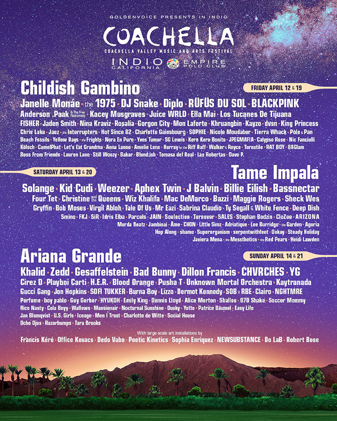 Just in: Coachella 2019’s full lineup (фото 1)