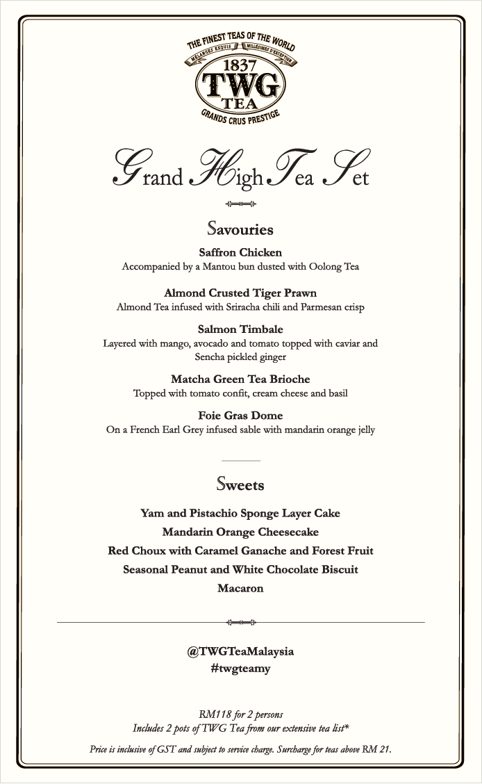 TWG Tea introduces a new Grand High Tea Set Buro 24/7 MALAYSIA