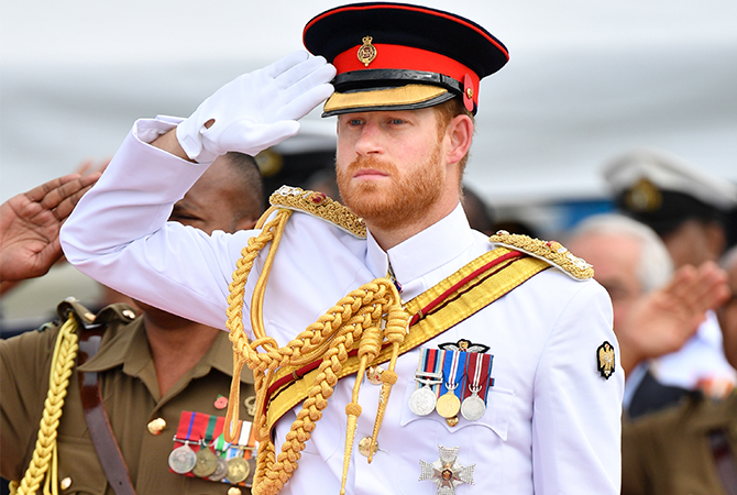 Prince Harry, Duke of Sussex visits the War Memorial in Suva