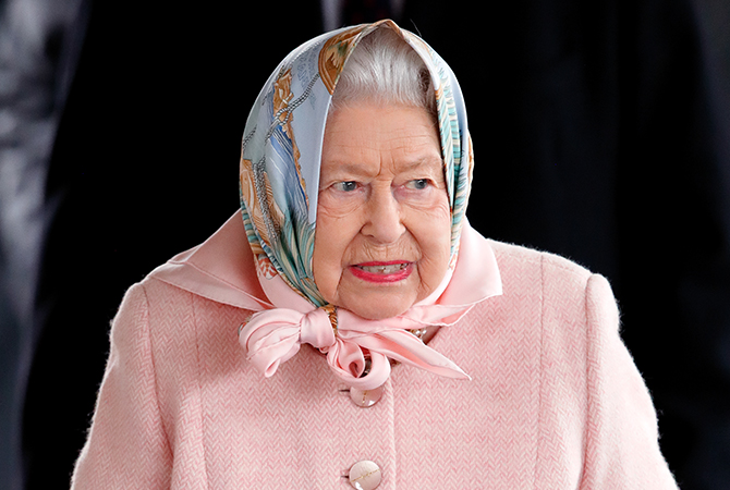 Queen Elizabeth II arrives at Sandringham