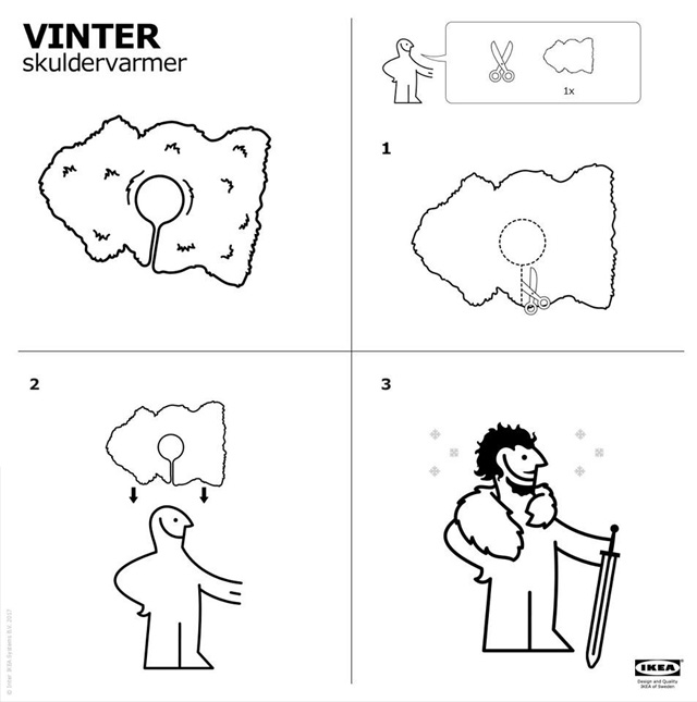 Ikea released a new instruction sheet—now we can DIY a Game of Thrones cape with a rug (фото 3)