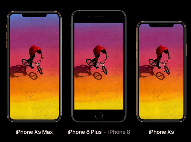 iphone xs max size comparison