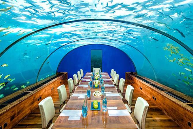 Artist's impression: Sunken aquarium with built-in restaurant