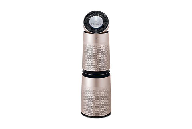 LG Puricare Air purifier rose gold front