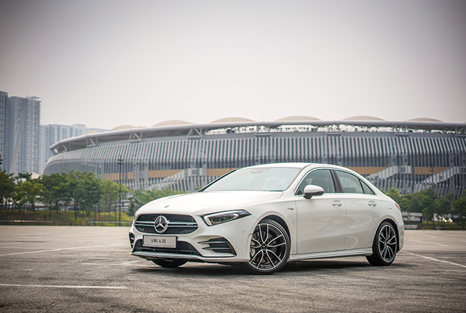 Mercedes AMG A 35 4MATIC Sedan side view