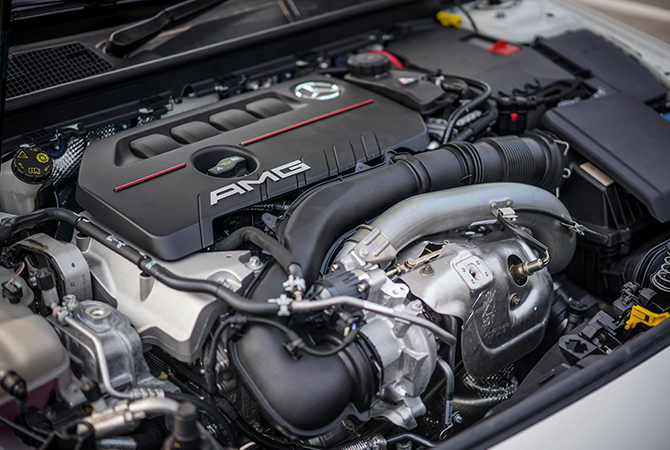 Mercedes AMG A 35 4MATIC Sedan turbo engine