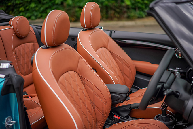 Mini Convertible Interior leather seats