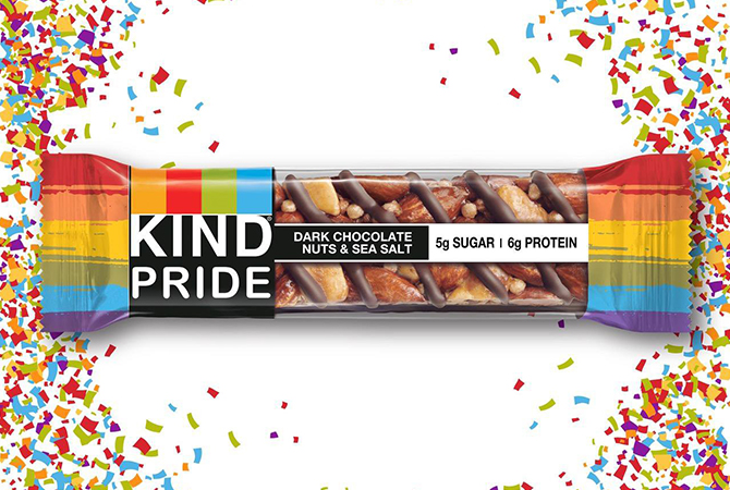 Kind Pride Month rainbow bar