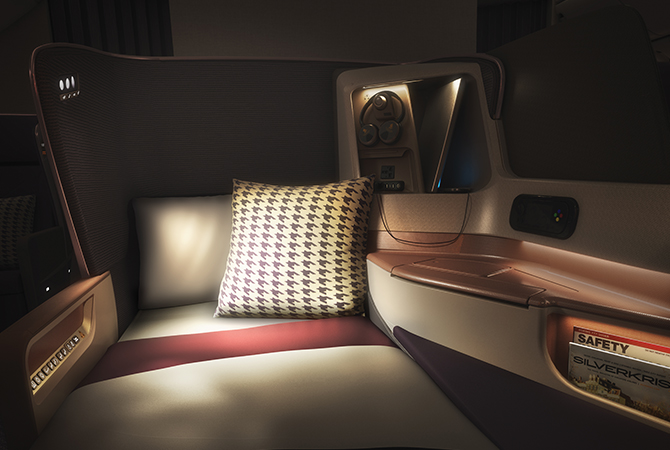 Singapore Airlines Business Class Bed
