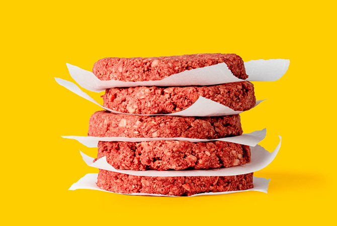 Raw Impossible Foods patty