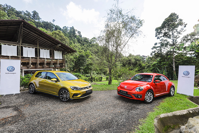 volkswagen golf r line and beetle sport malaysia