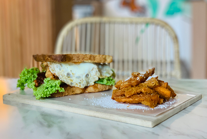 Nasi Lemak Toast at Roti & Kopi House