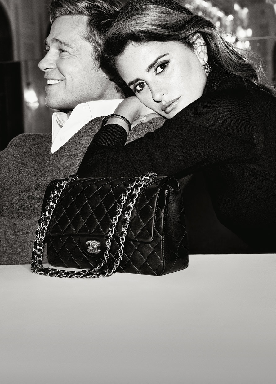 Brad Pitt returns to Chanel alongside Penelope Cruz in ‘The Chanel Iconic Handbag’ campaign