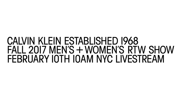 Watch Raf Simons’ debut at Calvin Klein Fall 2017 on the livestream here