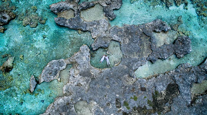 From above: Artful aerial wedding photography by Hélène Havard