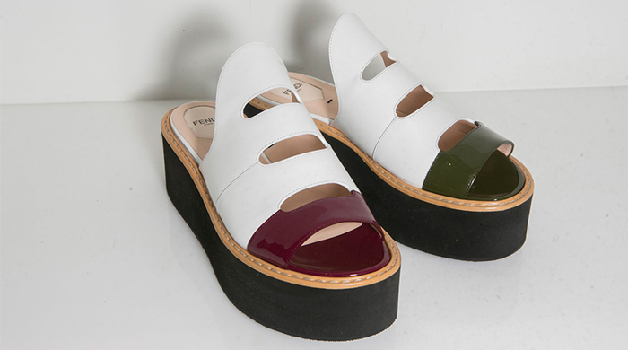 Standing tall in flatforms this SS16